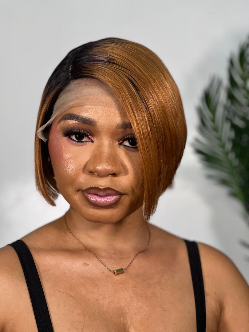 Wig Carolyne gold- Unit 063(💯 human hair)